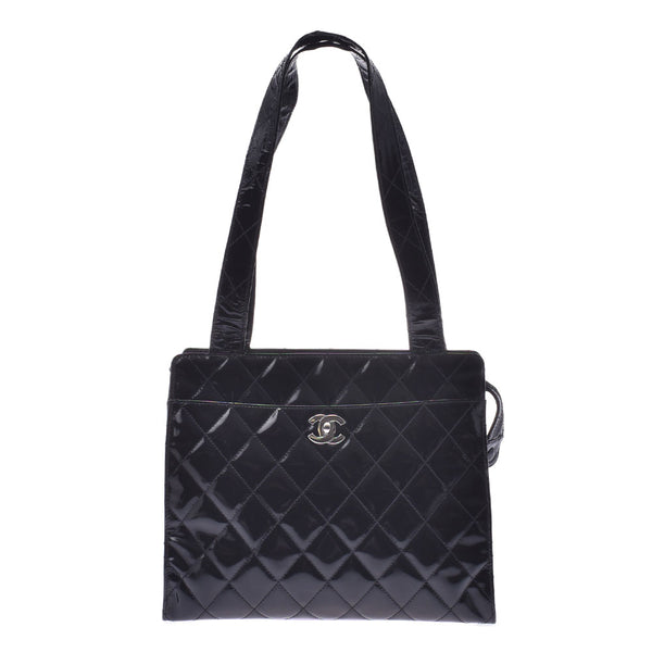 CHANEL SHEL, Chanel, black silver, gold, silver, enamel, plastic bag, B, B-used, silver storehouse.