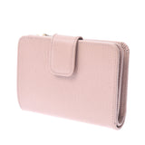 PRADA Prada L-shaped Fastener Purse Compact Wallet Pink Beige Gold Bracket 1ML018 Women's Leather Type Press Folded Wallet New Sale Silver