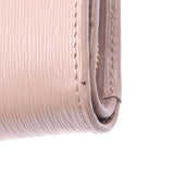 PRADA Prada L-shaped Fastener Purse Compact Wallet Pink Beige Gold Bracket 1ML018 Women's Leather Type Press Folded Wallet New Sale Silver