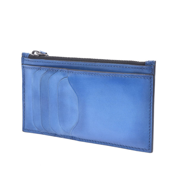 Berluti Berlutti Core Maxi Zip with Jip-Free Blue Men's Venetian Leather Card Case New Sanko