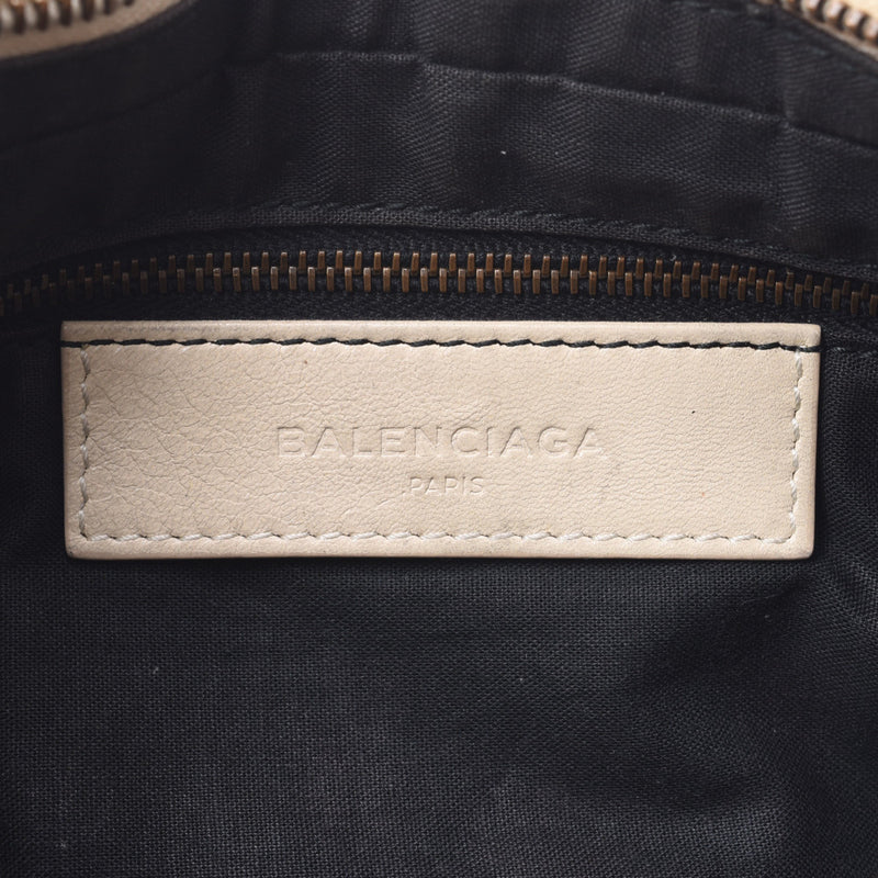 Balenciaga Valenciaga The Hip Ivory Unisex Leather Shoulder Bag B Rank Used Silgrin