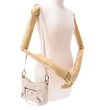 Balenciaga Valenciaga The Hip Ivory Unisex Leather Shoulder Bag B Rank Used Silgrin