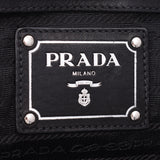 PRADA プラダ 2WAYバッグ 黒 シルバー金具 ユニセックス カーフ ハンドバッグ ABランク 中古 銀蔵