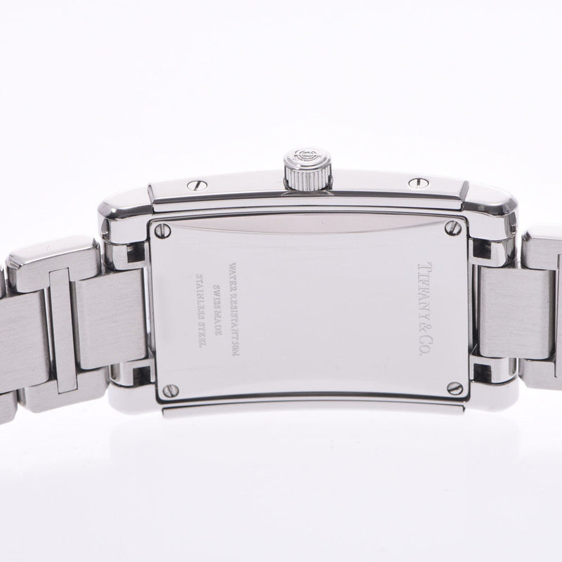 Tiffany & CO. Tiffany Grand Bezel Diamond Z0035.13 Women's SS Watch Quartz White Figure A-Rank Used Sinkjo