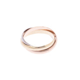 CARTIER Cartier Trinity Ring SM Three-Color #54 No.14 Ladies K18YG/WG/PG Ring Ring A Rank Used Ginzo