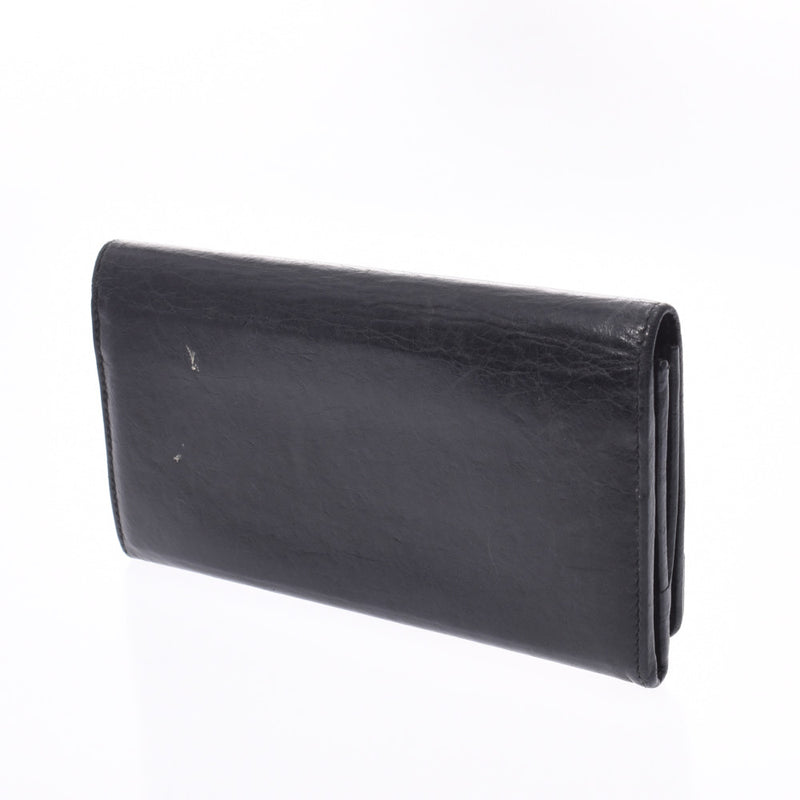 Balenciaga Valenciaga Classic Money Black 163471 Unisex Leather Long Wallet B Rank Used Sinkjo