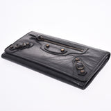 Balenciaga Valenciaga Classic Money Black 163471 Unisex Leather Long Wallet B Rank Used Sinkjo