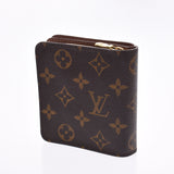 Louis Vuitton Monogram compact zip brown m61667 Unisex Monogram canvas Wallet