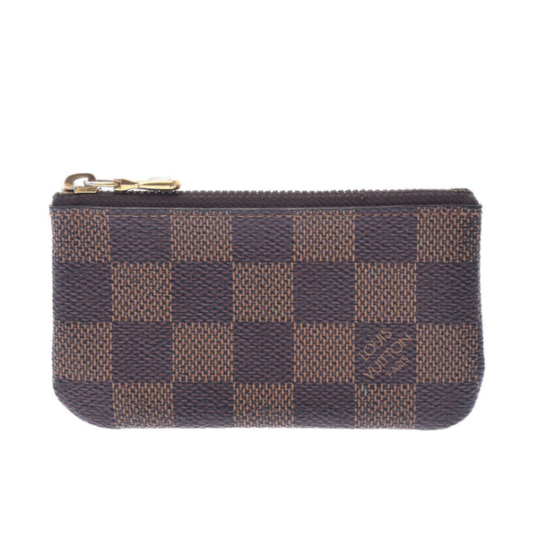 LOUIS VUITTON ルイヴィトン ダミエ ポシェットクレ キーリング付小銭入れ ブラウン N62658 ユニセックス ダミエキャンバス コインケース ABランク 中古 銀蔵