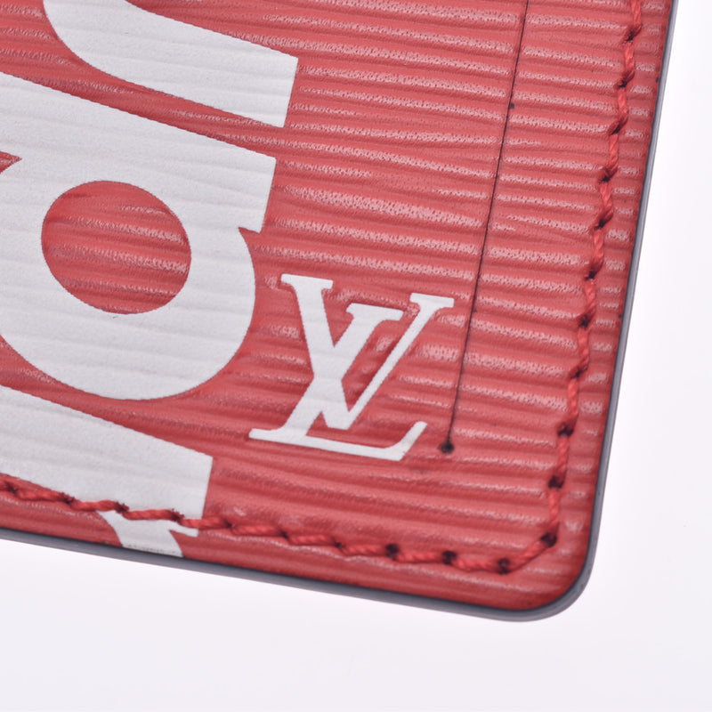 LOUIS VUITTON × Supreme Collaboration Epi Leather Name Tag Red M67726