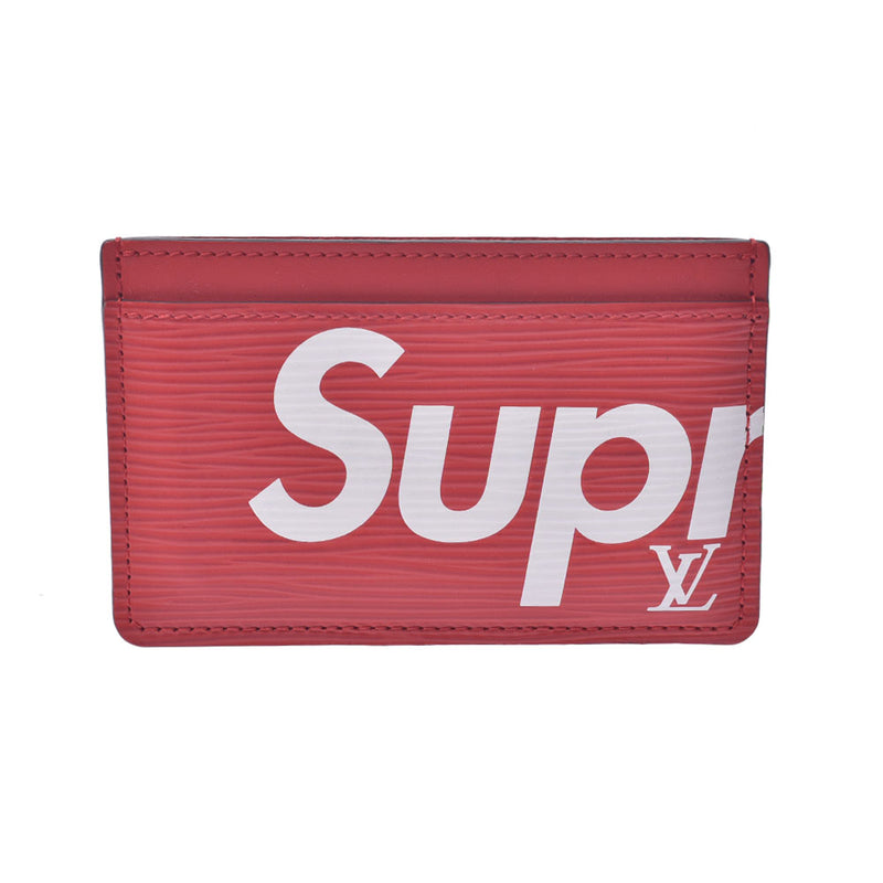 ルイヴィトンポルトカルトサーンプル Supreme パスケース 14127 赤/白 ユニセックス エピレザー カードケース M67712 LOUIS  VUITTON 中古 – 銀蔵オンライン