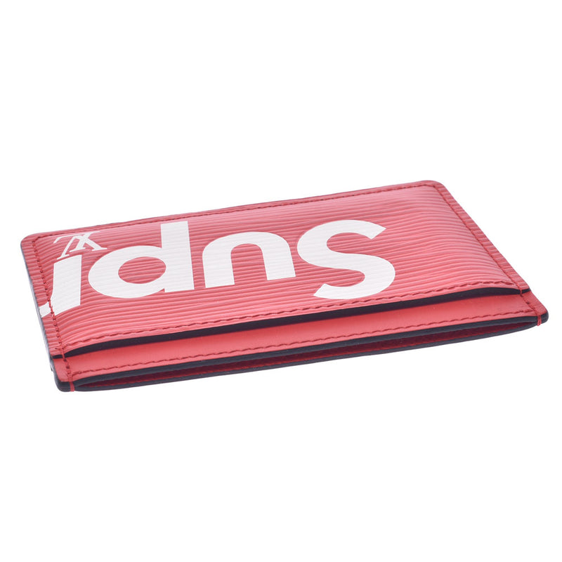 Louis Vuitton X SUPREME Epi Card Holder Wallet Red