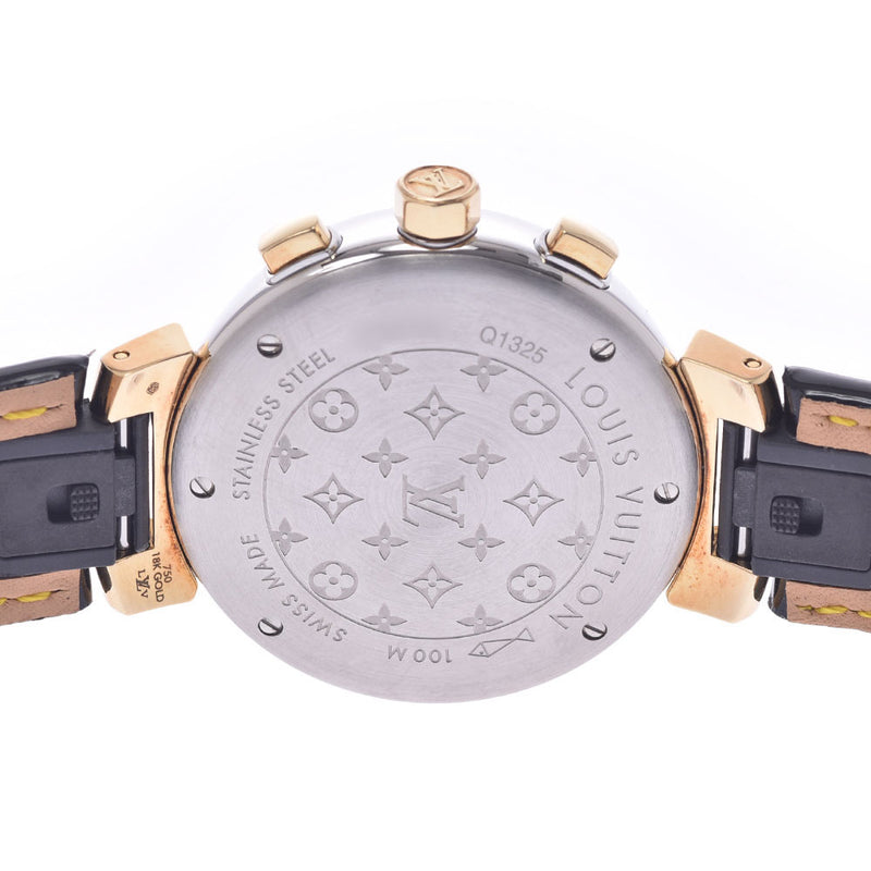 LOUIS VUITTON Louis Vuitton tambour Kurono LV cup Q1325 Boys SS/YG/ leather watch quartz lindera board A rank used silver storehouse