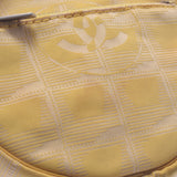 Chanel Chanel Nute Label Line圆柱黄色女士尼龙/皮革单肩包B排名使用水池