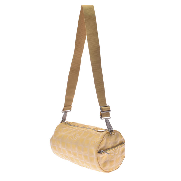 CHANEL Chanel New Travel Line Tubular Yellow Ladies Nylon/Leather Shoulder Bag B Rank Used Ginzo