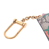 GUCCI Gucci Strawberry Pattern Coin Purse with Keyring Greige 573841 Ladies GG Supreme Canvas Coin Case Shin's Used Ginzo