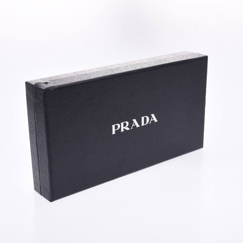 PRADA プラダ L字ファスナー パスケース付き 黒 1M1349 ユニセックス サフィアーノ 長財布 Aランク 中古 銀蔵