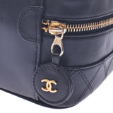 Chanel Chanel Vicolore Horizontal Vanity Bag Black Gold Bracket Women's Curf Handbag B Rank Used Silgrin