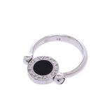 BVLGARI BVLGARI BVLGARI BVLGARI DIAMOND/ONYX #51 10.5 Ladies K18WG Ring Ring A Rank Used Ginzo