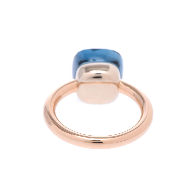 Pomellato Pomerato Nude Classic Blue Topaz #8 No.8 Ladies K18YG Ring Ring A Rank Used Ginzo