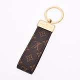 LOUIS VUITTON ルイヴィトン モノグラム ポルトクレドラゴンヌ ブラウン ゴールド金具 M65221 ユニセックス モノグラムキャンバス キーホルダー 新同 中古 銀蔵