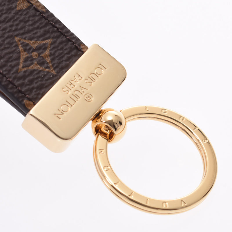 LOUIS VUITTON ルイヴィトン モノグラム ポルトクレドラゴンヌ ブラウン ゴールド金具 M65221 ユニセックス モノグラムキャンバス キーホルダー 新同 中古 銀蔵