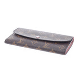 Louis Vuitton Monogram portage Womens Silver Rose Monogram canvas length wallet a