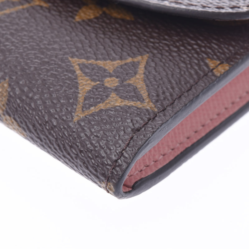 Louis Vuitton Monogram portage Womens Silver Rose Monogram canvas length wallet a