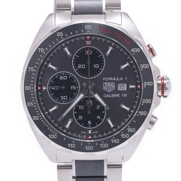 Tag Heuer Tag Heuer Formula 1 Chronograph CAZ2012-0 Men's SS Watch Automatic Wound Gray Table A-Rank Used Silgrin