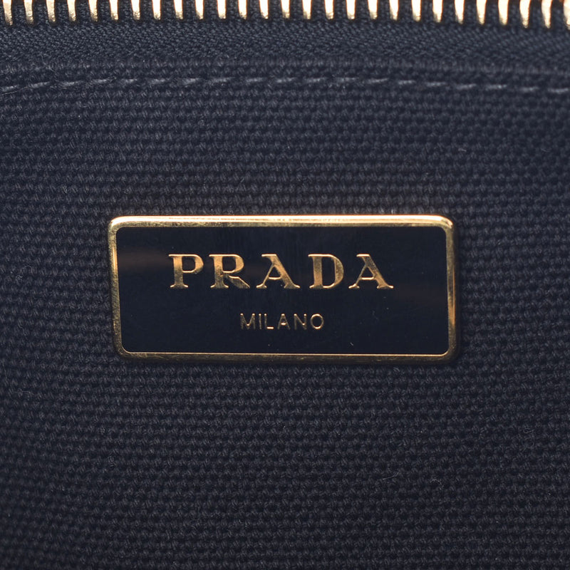 Prada Prada Kanapa手提包黑BN1877女士帆布手提包袋AB排名二手水槽