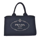 Prada Prada Kanapa Handbag Black BN1877 Ladies Canvas Tote Bag AB Rank Used Sink