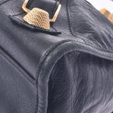 Balenciaga Valenciaga Giant City 2way Bag Black Gold Bracket Ladies Lambskin Handbags AB Rank Used Sinkjo