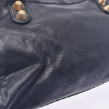 Balenciaga Valenciaga Giant City 2way Bag Black Gold Bracket Ladies Lambskin Handbags AB Rank Used Sinkjo