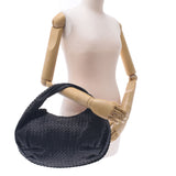 Bottegaveneta Bottega Veneta Intrechart Semi Shoulder Bag Black Women's Lam Skin One Shoulder Bag AB Rank Used Sinkjo