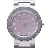 BVLGARI ブルガリ ブルガリブルガリ23 12Pダイヤ BB23SS レディース SS 腕時計 クオーツ ピンクシェル文字盤 Aランク 中古 銀蔵