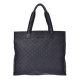 GUCCI Gucci GG Pattern Outlet Black Unisex Nylon Canvas Leather Tote Bag A-Rank Used Sinkjo