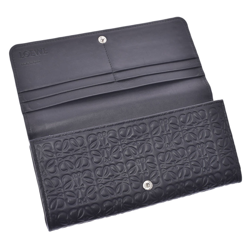 Loewe Loewe Continental Collet Black UniSEx Curf Long Wallet Ab排名使用Silgrin