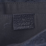 Gucci Gucci Waist Pouch Black 180691 Unisex GG Canvas Leather Body Bag AB Rank Used Silgrin