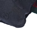 Gucci Gucci Waist Pouch Black 180691 Unisex GG Canvas Leather Body Bag AB Rank Used Silgrin