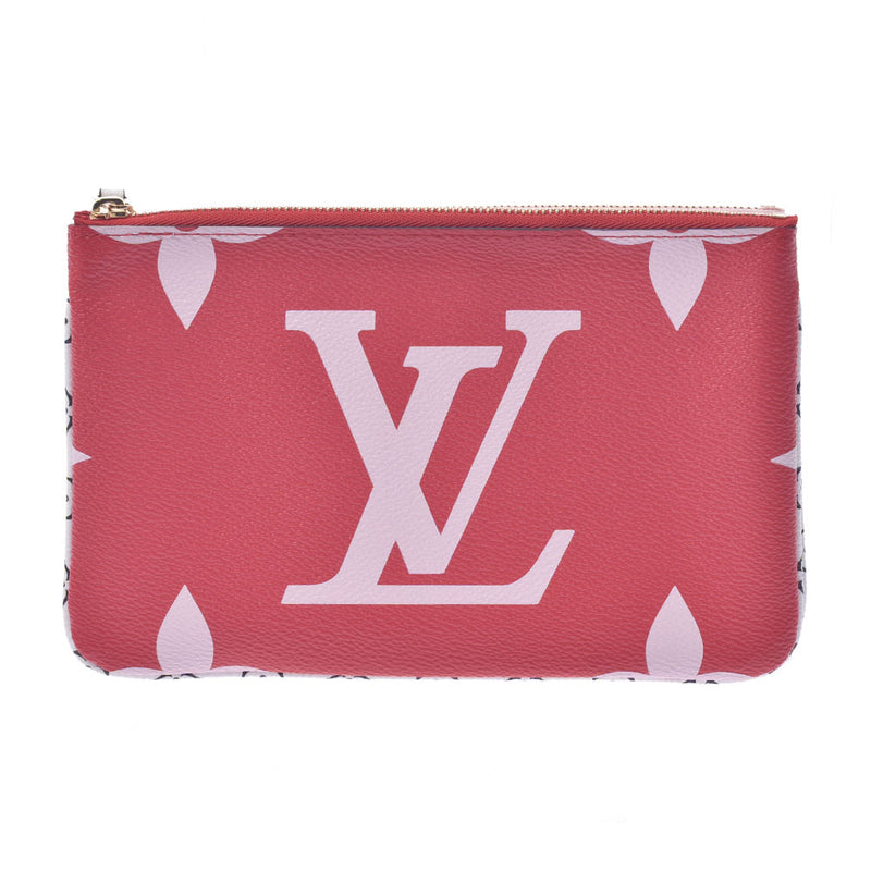 Louis Vuitton Louis Vuitton Giant Monogram Pochette Double Zip Red / Pink / White M67561 Women's Monogram Canvas Shoulder Bag A-Rank Used Sinkjo