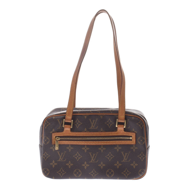 LOUIS VUITTON Louis Vuitton monogram sity MM Brown M51182 women's monogram canvas handbag B-rank used silver