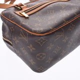 LOUIS VUITTON Louis Vuitton monogram sity MM Brown M51182 women's monogram canvas handbag B-rank used silver