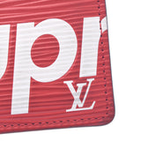 LOUIS VUITTON Louis Vuitton Epi Leather Porto Cartesanpur Supreme Pass Case Red/White M67712 Unisex Epi Leather Card Case AB Rank Used Ginzo