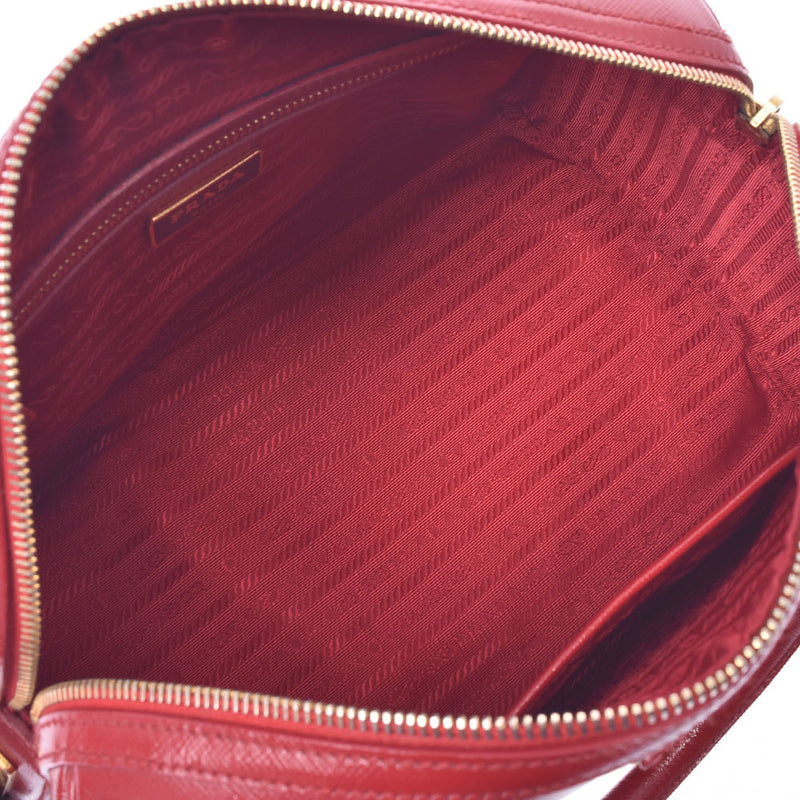 Prada Prada 2way Bag Red Gold Bracket BL0797 Ladies Safiano Novelni Handbag B Rank Used Silgrin