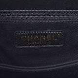 CHANEL Chanel top handle V stitch 2way bag black gold bracket ladies shearling / leather handbag new same second-hand silver