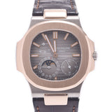 PATEK PHILIPPE パテックフィリップ ノーチラス プチコンプリケーション 裏スケ 5712GR-001 メンズ PG/WG/革 腕時計 自動巻き グレー文字盤 Aランク 中古 銀蔵