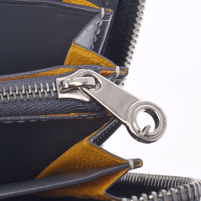 GOYARD Goyard Martinyon Herringbone Large Zip Around Wallet Grey Unisex PVC/Leather Wallet B Rank Used Ginzo