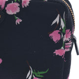 PRADA Prada Black/Flower Printed Gold Fittings 1NA021 Ladies Canvas Pouch A Rank Used Ginzo