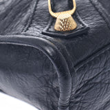 BALENCIAGA Valenciaga Giant Mini City 2way Bag Black Gold Bracket 309544 Ladies Lambskin Handbag A-Rank Used Silgrin