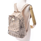 MCM MCM Moem Backpack Studs Beige Unisex PVC Rucks Day Pack AB Rank Used Silgrin